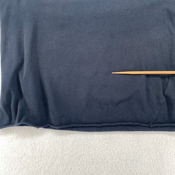 EILEEN FISHER Top PM Fine Cotton Jersey Rolled Hem Scoop Neck Short Sleeve Black - Picture 11 of 13